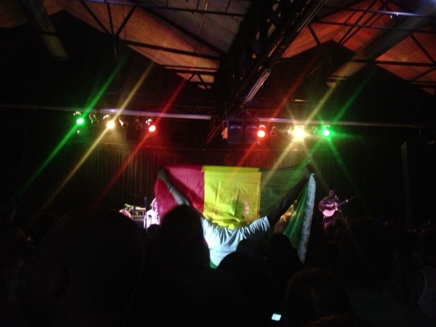 Heather and I attended a Vieux Farka Toure concert at Bassline. The band is from Mali, and the music and dancing were incredible. This guy was showing some Malian pride, dancing with his flag the whole time. 
